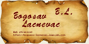 Bogosav Lačnevac vizit kartica